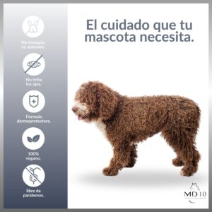 champú perro de agua pelo marrón formula muy concentrada