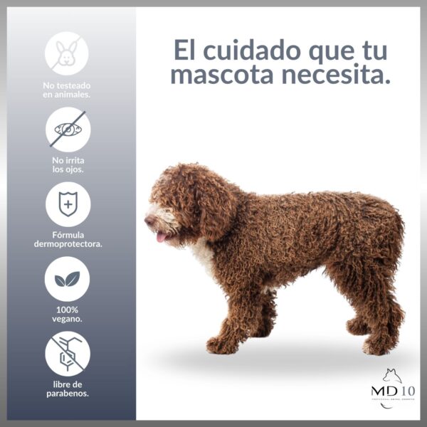 champú perro de agua pelo marrón formula muy concentrada